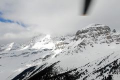 22 Mount Assiniboine With Summit In Clouds, Terrapin Mountain From Helicopter In Winter